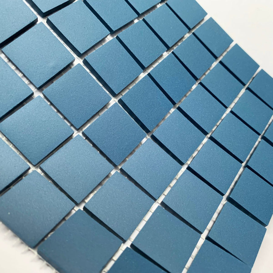 Winckelmans Bleu Nuit – matt 20x20 mm mosaic tiles on mesh