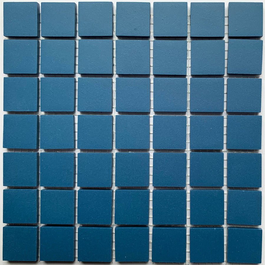 Winckelmans Bleu Nuit – matt 20x20 mm mosaic tiles on mesh