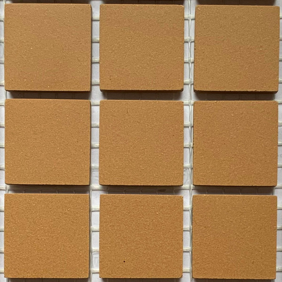 Winckelmans Caramel – carreaux de mosaïque mats de 20x20 mm sur filet