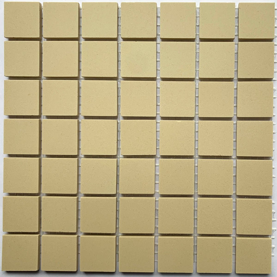 Winckelmans Ivoire – carreaux de mosaïque mats de 20x20 mm sur filet