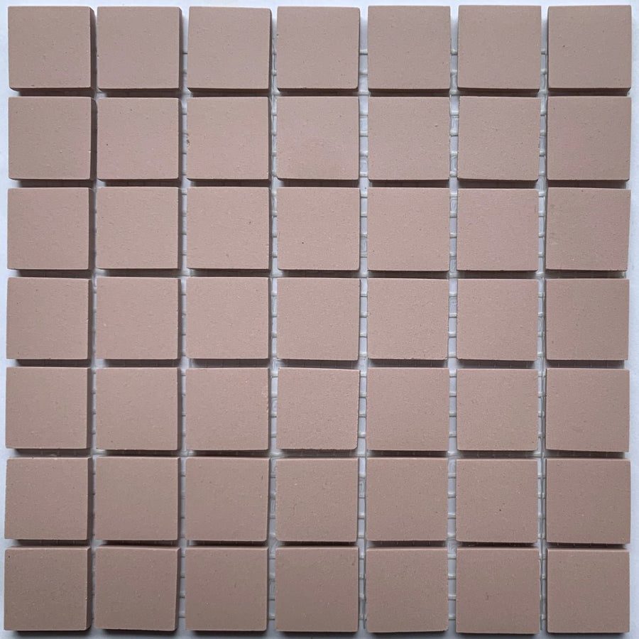 Winckelmans Rose – carreaux de mosaïque mats de 20x20 mm sur filet