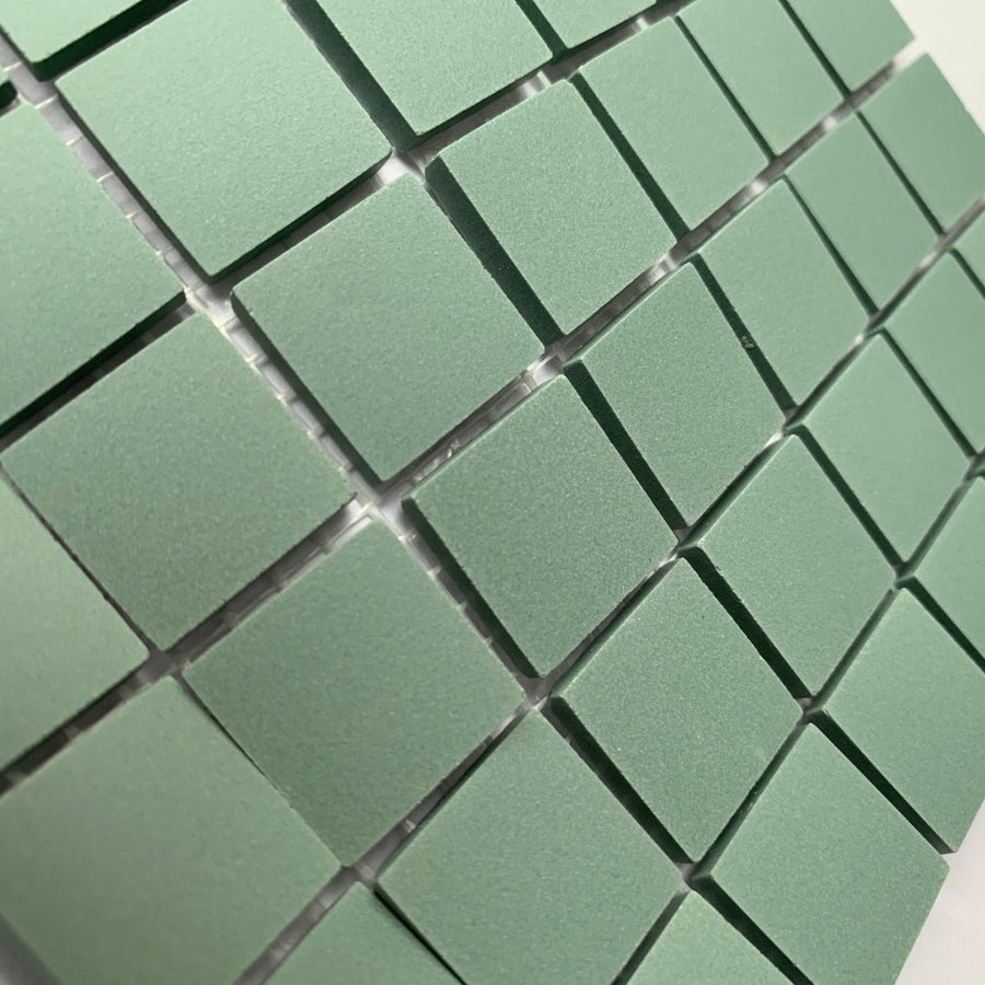 Winckelmans Vert – matte Mosaikfliesen im Format 20x20 mm auf Netz